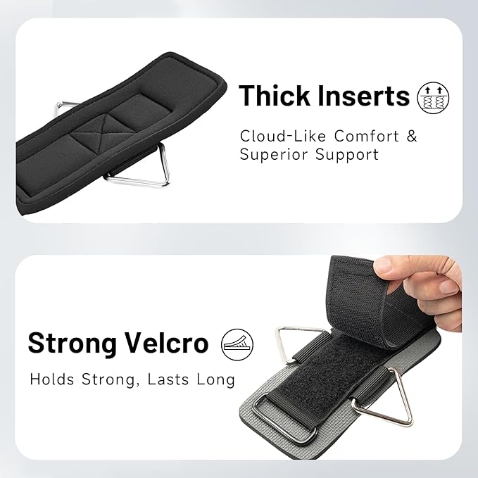 Wrist Cuffs with D-Ring, Wrist Wraps for Weightlifting with Neoprene Padding, Wrist Straps for Cable Machines