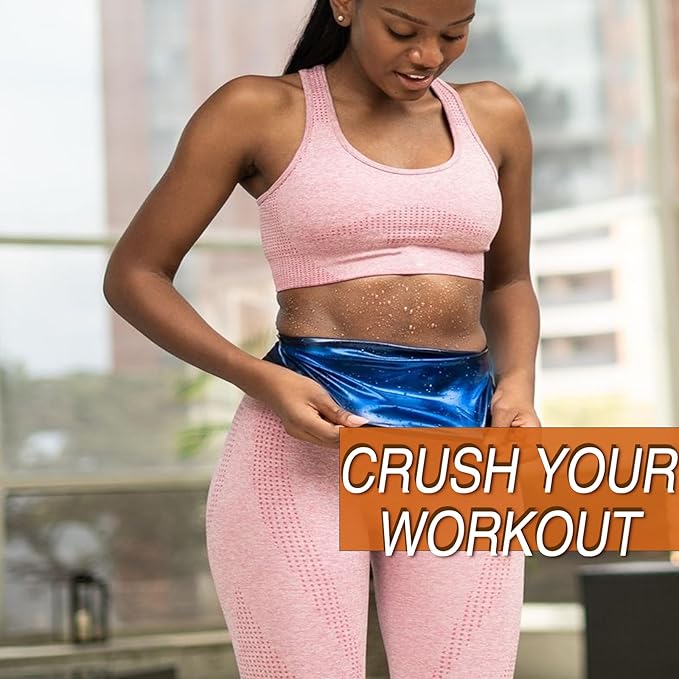 Waist Trainer Trimmer Sweat Belt Band for Women Lower Belly Fat Sauna Slimming Belt Suit Workout