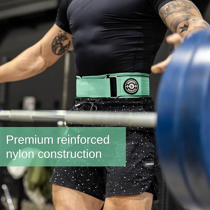 Weight Lifting Belt for Squats, Weightlifting Belt for Deadlifts - 4in Back Support for Bodybuilding | Powerlifting, Locking Metal Buckle, Weight Lifting Belts for Men - Quick Locking