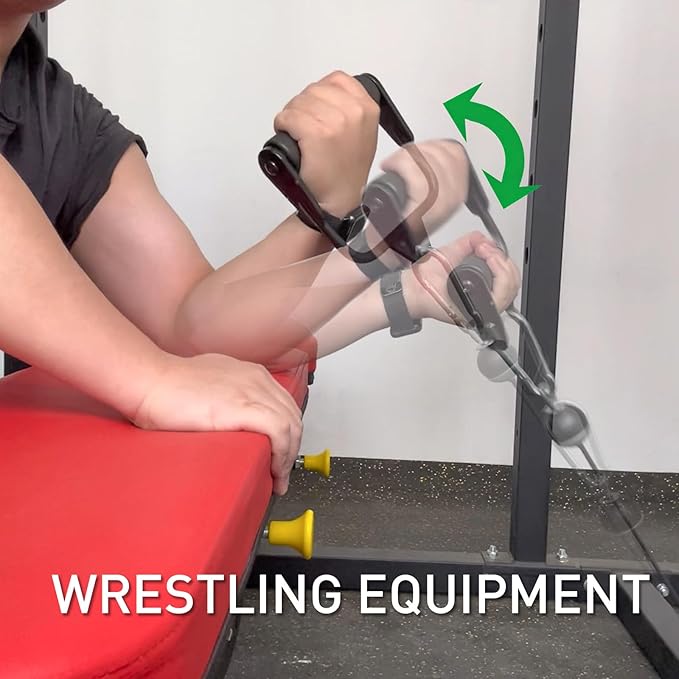 Arm Wrestling Handles, Thick Armwresting Training Equipment LAT Pulldown Attachments D Handle, V Bar Cable Machine Attachments, Gym Handles for Forearm, Wrist Strength Training