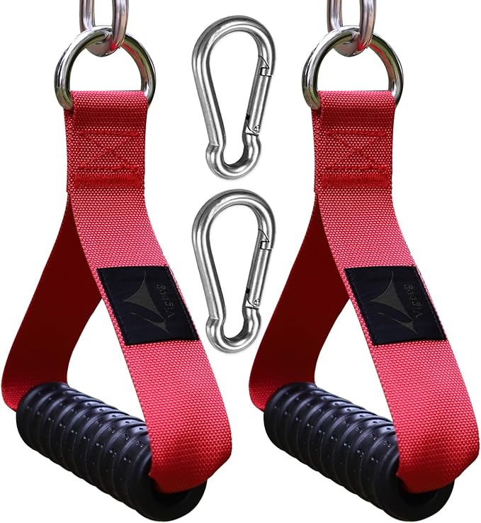 Heavy Duty Gym Workout Handle Attachments - Powerful, Comfortable & Anti-Slip Rubber Exercise Grips for Cable Machines, Pulley Systems and Other Fitness Equipments
