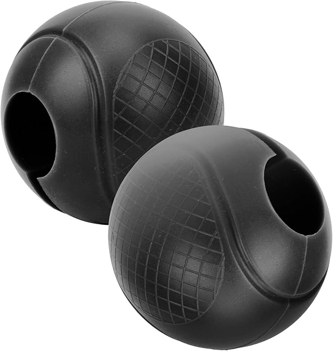 2 Pcs Fat Barbell Grips Round Thick Silicone Dumbbell Adapter Balls Barbell Grip Hand Wrap Ball for Gym Training