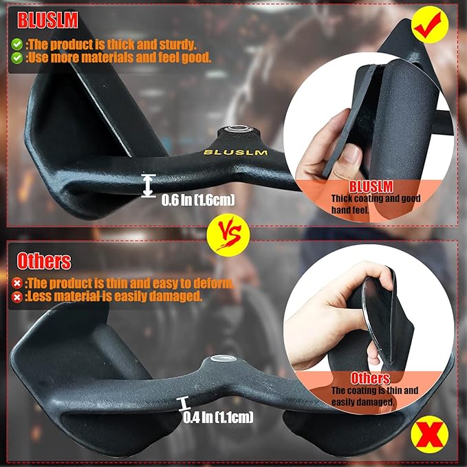 LAT Pull Down Bar for Cable Machine, LAT Pulldown Attachments T-bar V-bar Cable Attachment for Gym, Back Tricep Strength Training Handle