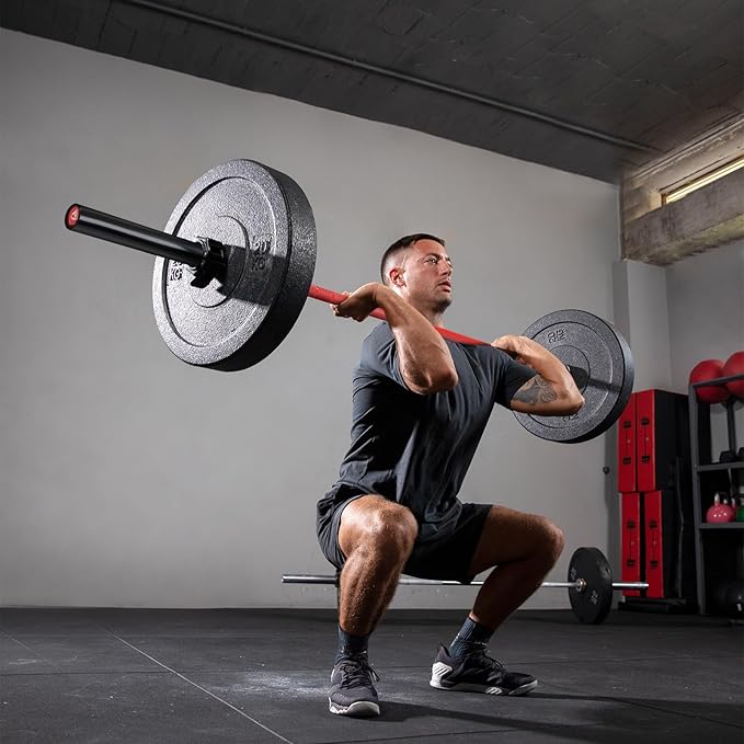 7ft Olympic Barbell for Strength Training and Olympic Weightlifting, 500 700 1000LBS Capacity Available, 2 Inch Bar for Squats, Home Gym Fitness Equipment, Bench Press, Deadlift,Powerlifting
