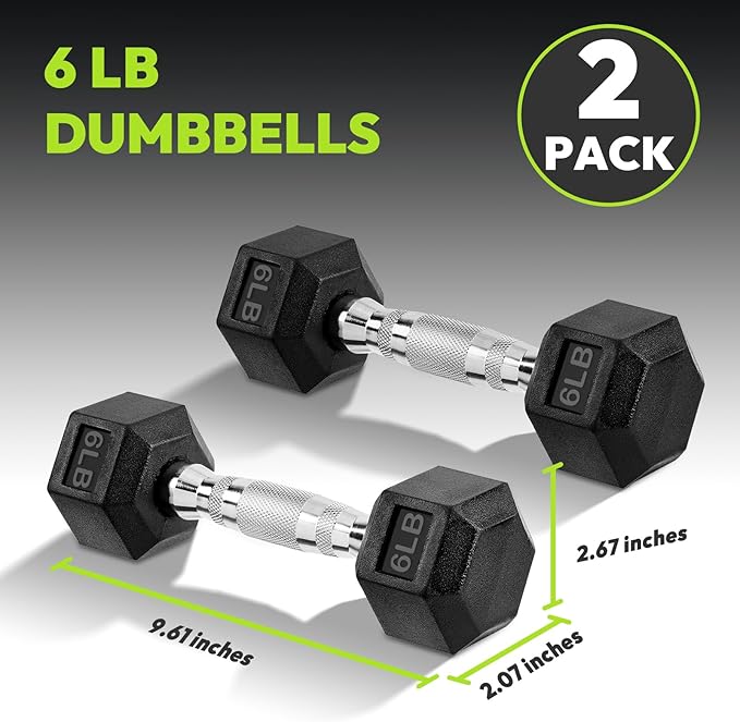Hex Dumbbell Set, 2.5-65 lb Rubber Encased Exercise & Fitness Dumbbells, Weights Dumbbells Set of 2, Hand Weight for Strength Training