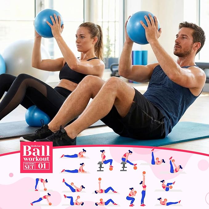 Sotiff 20 Pcs Small Exercise Pilates Ball Bulk 9 Inch Mini Yoga Ball Anti Burst and Slip for Stability Fitness Physical Therapy Stretching & Core Workout at Home Gym Class