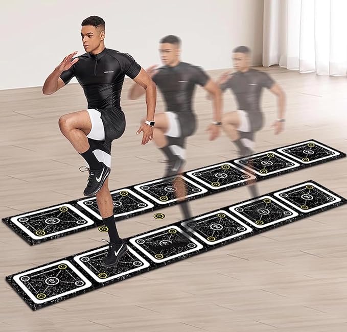 Rubber Agility Ladder 8.8 Ft Non-Slip Speed Agility Training Ladder for Soccer Footwork Training，Flat Agility Ladder for Children's Physical Training Equipment