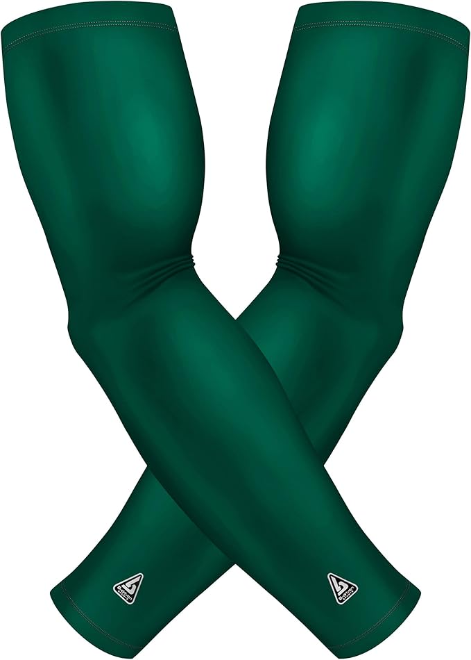 B-Driven Sports Pro Fit Compression Arm Sleeves for Men Women & Youth - Volleyball Golf Running Baseball Basketball - Pair