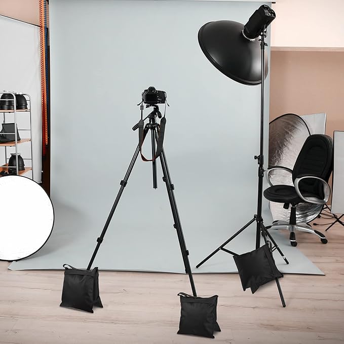 Nuogo Photography Sand Bags Heavy Duty Weight Bags with Metal Hooks, Stabilize Tripods for Wedding Outdoor, Photography Video Studio Boom Mics Furniture Against Wind