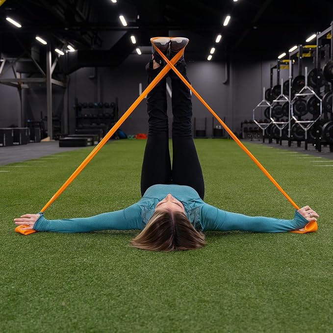 Serious Steel Fitness Flat Resistance Bands for Upper and Lower Body Strength Training and Exercise. (Non-Latex Flat Physical Therapy Exercise Bands - 4" x 25 Yards or 4" x 5 Feet)