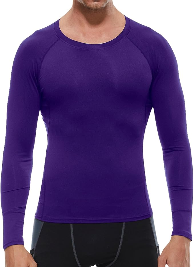 SPVISE 1 or 3 Pack Men's Compression Shirts Long Sleeve Workout Gym T-Shirt Running Top Cool Dry Sports Baselayer Undershirts