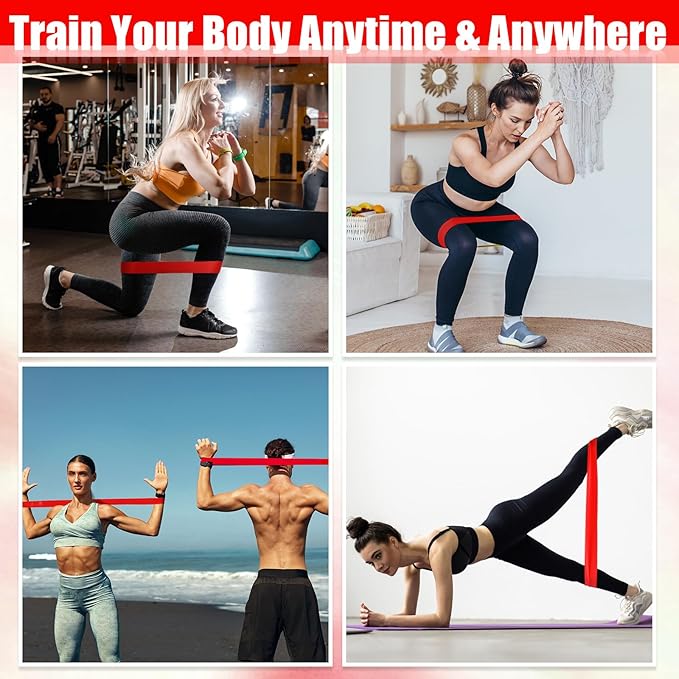 Deekin Resistance Bands Resistance Loop Exercise Bands Exercise Equipment Elastic Ring for Women and Men Home Fitness, Gym, Yoga