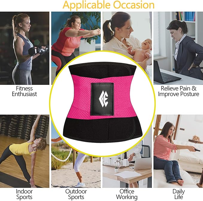 ChongErfei Waist Trainer Belt for Women Man - Waist Trimmer Ab Belt - Tummy Control Body Shaper