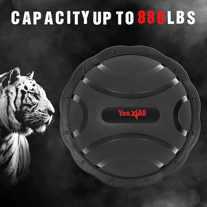 Yes4All 880LBS Half Ball Balance Trainer, Pilates Balance & Stability Ball for Exercises, Home Gym, Floor & Full Body Workouts