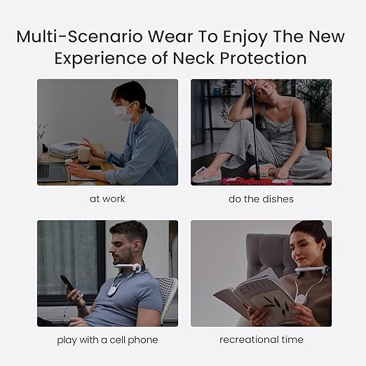 Adjustable Neck Brace with Rotatable Head Support – Forward Head Posture Corrector, Ergonomic Cervical Collar for Neck Support, Posture Alignment, and Daily Neck Stretching