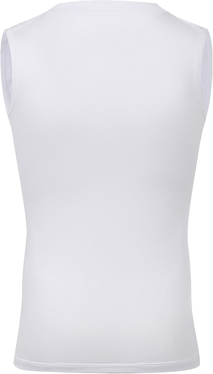Youth Boy Girls Sleeveless Compression Shirt Kid Athletic Tank Top Quick Dry Basketball Football Undershirt