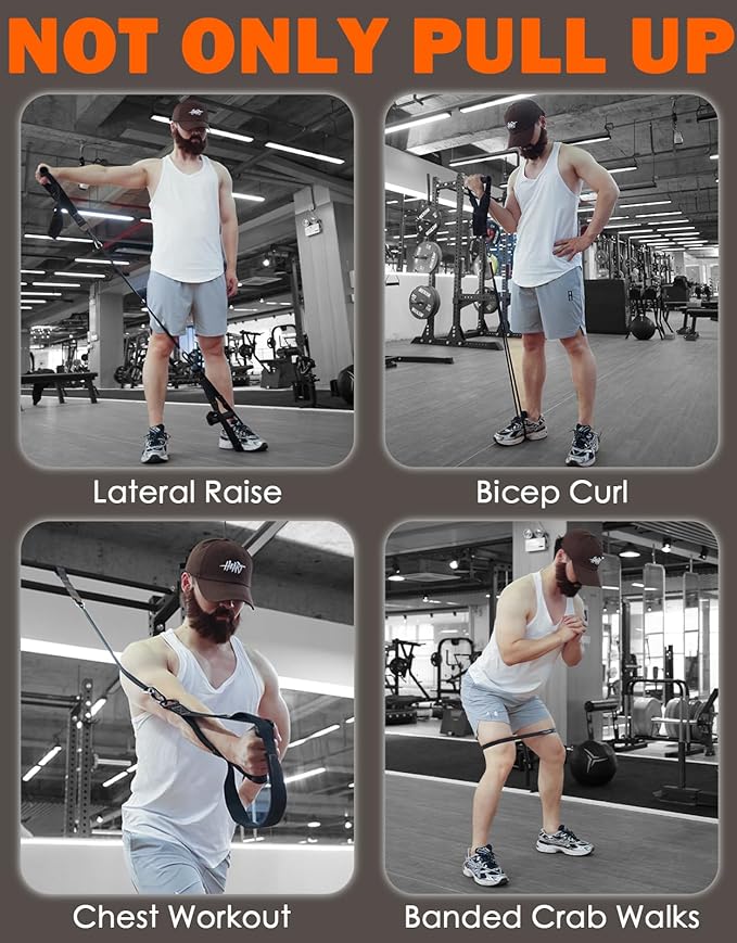 Fitarc Pull Up Assistance Bands Set,Pull Up Assist Strap with Handle,14 Levels of Assistance Up to 300LBS