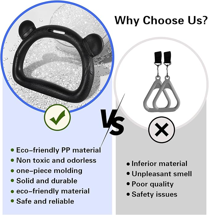 Kids Gymnastics Rings, Children's Home Gym Equipment, Children's Adjustable Strap Strength Training Rings, Pulling Rings for Physical Training