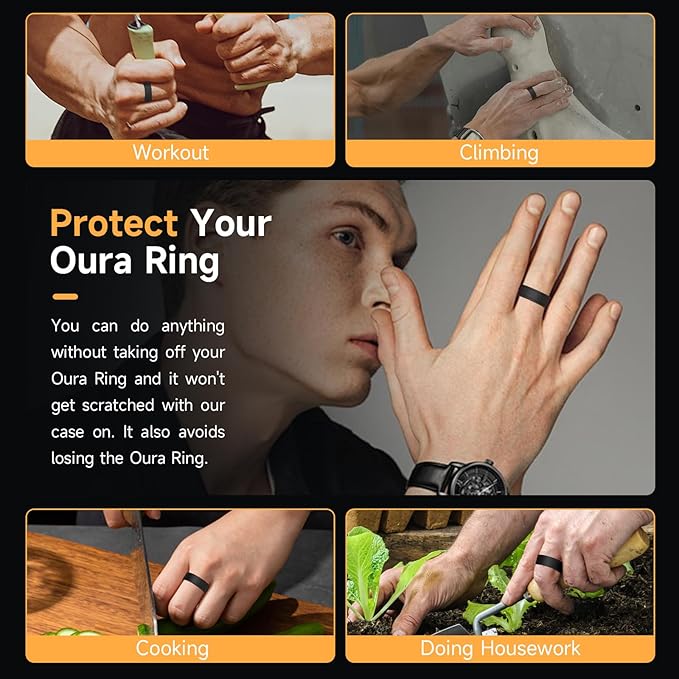 Oura Ring Protector, Anti-Scratch Silicone Cover for Oura Ring Gen 3, Working Out Gym