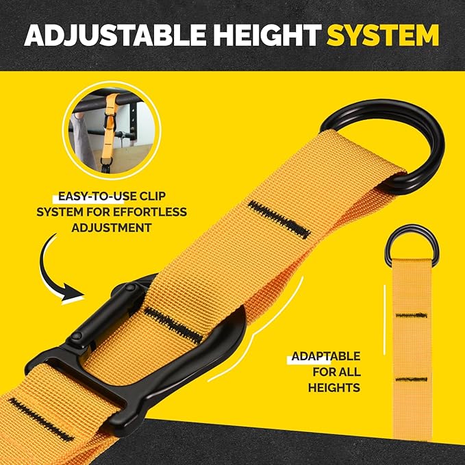 Pull Up Assistance Bands - 4 Heavy Duty Pull Up Bands with Adjustable Strap and Foot Rest - Stackable Pull Up Assist Band Set for Pull Up Bar - Resistance Bands for Pull Ups Chin Ups Strength Training