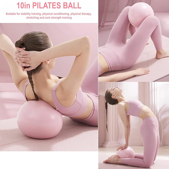 Nuplot Pilates Equipment, Pilates Kit for Home Workouts, Pilates Essentials Kit for Women, Home Pilates Kit with Pilates Ring and Ball Set, Booty Bands, Figure 8 Resistance Band, Yoga Band