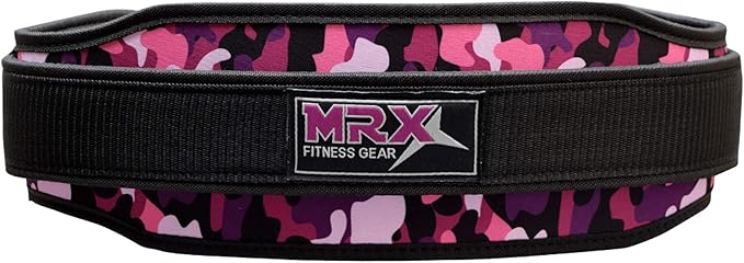 MRX Weight Lifting Belt with Double Back Support Gym Training 5" Wide Belts 11 Colors
