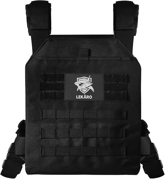 Adjustable Weighted Vest for Men Women – Tactical Vest for Rucking, HIIT & CrossFit, Fits 10x12 Plates, 600D Breathable Weight Vest & Exercise Vest for Strength Training, Weights Not Included