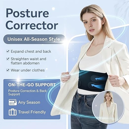Back Brace Posture Corrector for Women and Men Upper Back Support for Neck, Shoulder & Back Pain Relief, and Better Scoliosis Hunchback Support, Comfortable Adjustable Spine Support for Office, Work and Home（Black/Small)