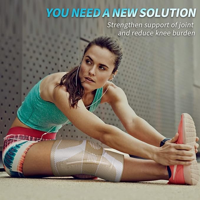 NEENCA Professional Knee Brace for Pain Relief, Medical Knee Compression Sleeve, Knee Support with Horizontal Knit Tech for Meniscus Tear, ACL, Arthritis, Joint Pain, Runner, Workout
