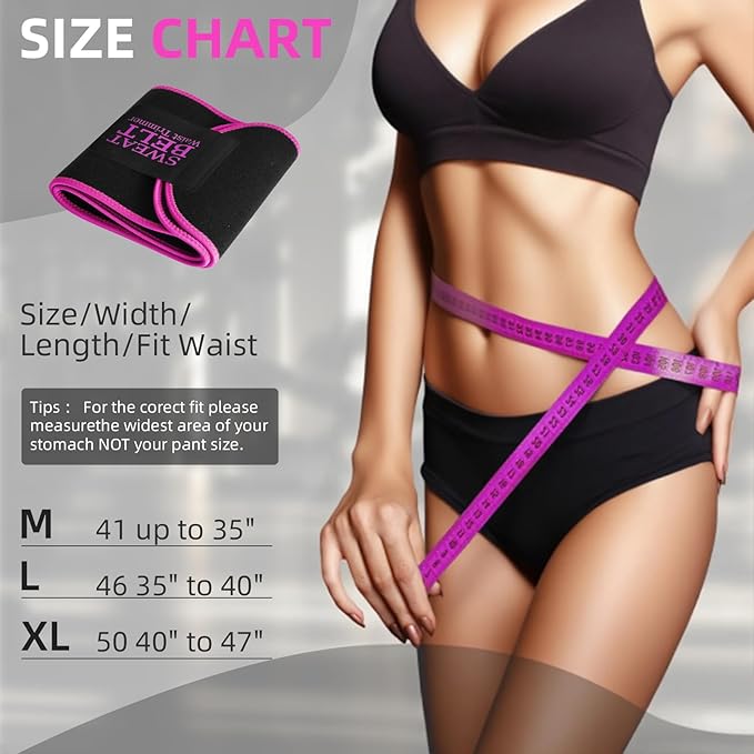 AMZBOSS Waist Trainer for Women Lower Belly Fat, Waist Sweat Band for Women, Belly Band Sweat Belt, Stomach Wrap, Body Shaper