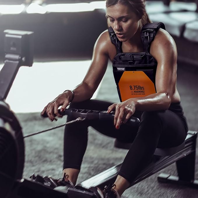 VEVOR Weight Vest Plates, 5.75/8.75/14.5/19.75 LB Pairs, Premium Steel Weighted plates, Additional Weight for Weight Vests, for Strength Training, Running, Fitness, Heavy Workouts