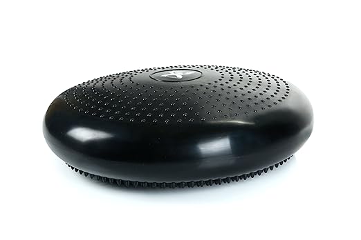 Cando-30-1870 CanDo Inflatable Balance Disc for Balance Training, Proprioception, Strengthening Lower Extremities, Posture, Stress Relief, Restlessness & Anxiety. Black, 14” Diameter (Pack of 5)