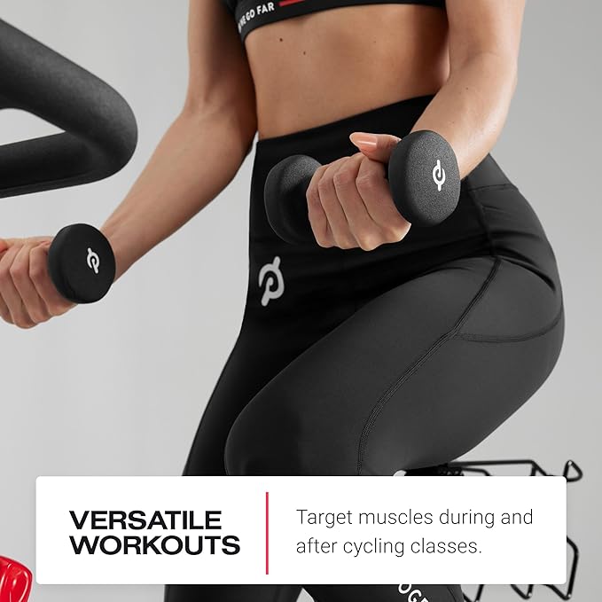 Peloton Light Weights | Set of Two Sweat-Proof Weights with Non-Slip Grip, Designed to Fit in The Back of Peloton Bike and Bike+