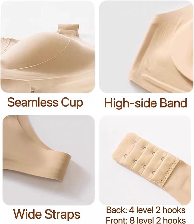 Posture Bras for Women Wireless Full Coverage Back Support Brasieres