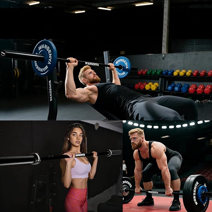 7FT Olympic Barbell 45lb,28MM 2 Inch Olympic Bar for 500/700lbs Capacity with No. 45 Steel,Olympic Weight Bars for Lifting,CrossFit,Bench Press,Deadlift,Squats,Strength Training bars