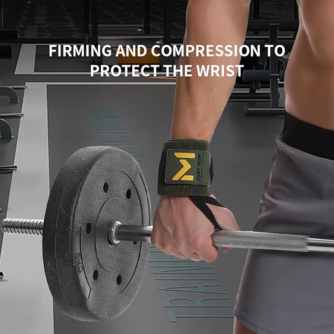 Pro-Grade Weightlifting Wrist Wraps (24") for Gym, Strength Training, and Powerlifting(1 Pair) - Heavy-Duty Thumb Loop Straps for Maximum Wrist Support in Bodybuilding & Fitness (Men & Women)