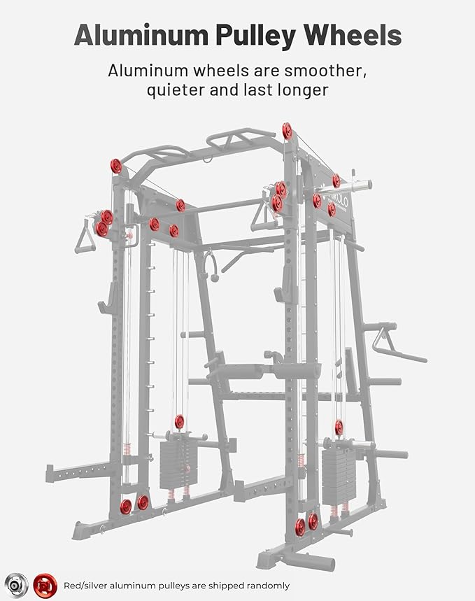 Mikolo M4 2.0 Smith Machine, All-in-One Home Gym Power Cage with LAT Pulldown & Cable Crossover, Squat Rack for Full Body Workouts