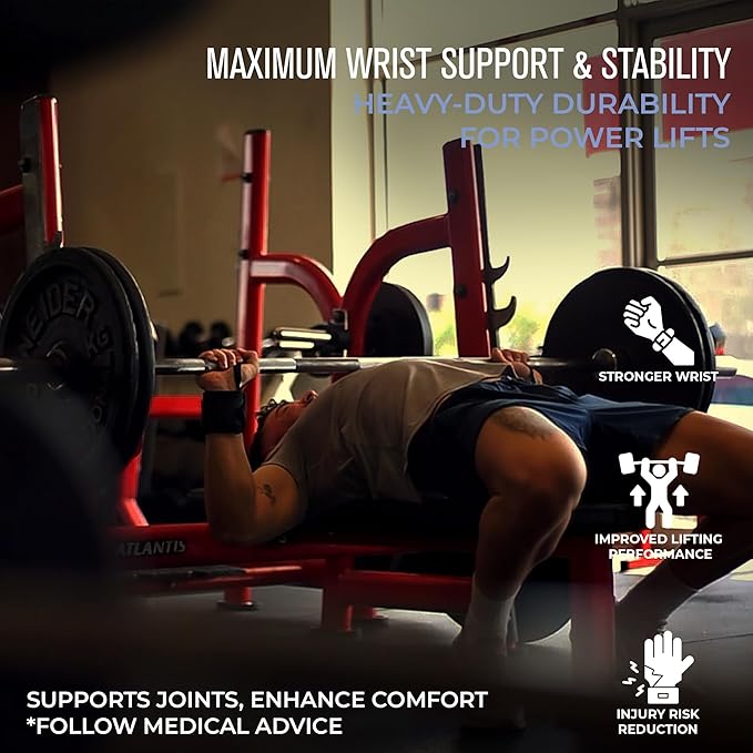 Rip Toned Wrist Wraps for Weightlifting – USPA & USAPL Approved 18" Wrist Straps for Powerlifting – Adjustable, Durable Gym Wraps with Thumb Loop – Maximum Support for Men & Women