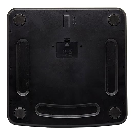 Taylor Digital Bathroom Scale, Body Weight Scale 400 LB Capacity, Carbon Fiber Anti-Slip Mat, 11.8 x 11.8 Inch Platform, Black