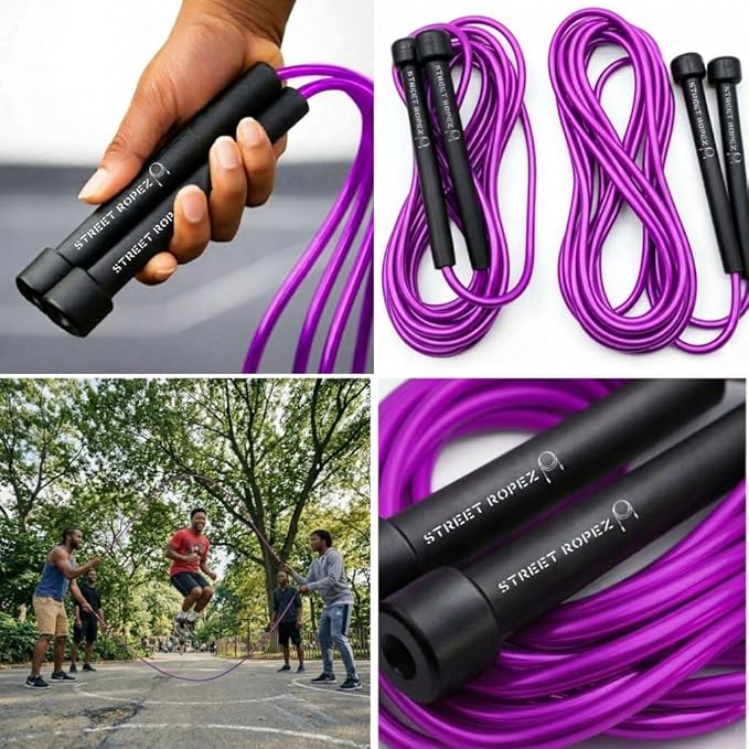 Royalty Double Dutch Jump Ropes (Set of 2) – 14 ft, Heavy-Weight, Tangle-Free, No Doubling Needed, Perfect for Beginners & Pros + Bonus Storage Bag