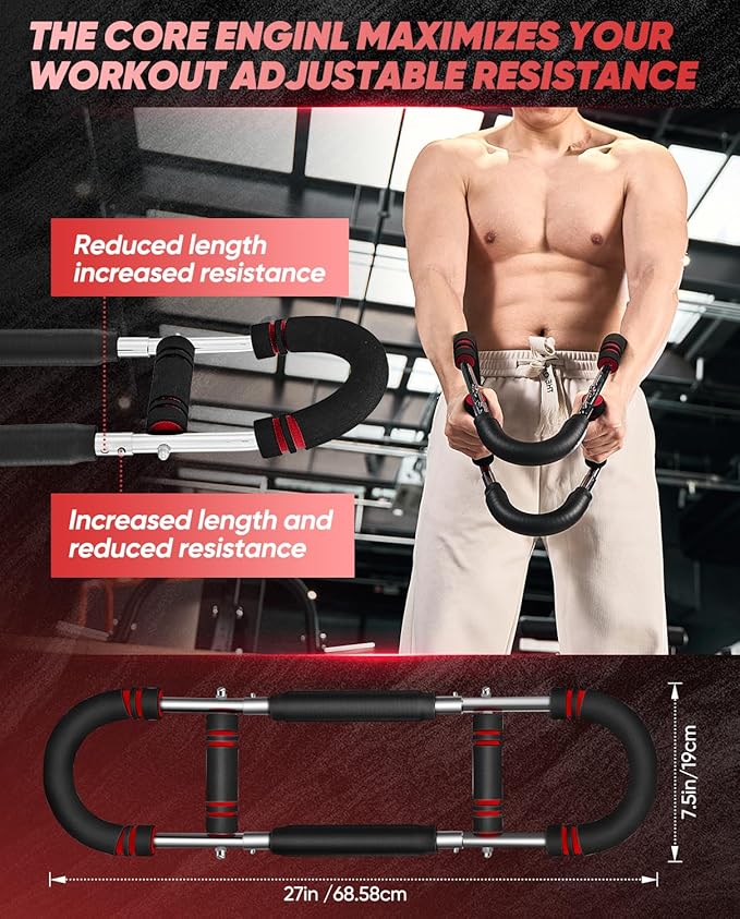 2026 New Saker PowerTwist Arm Trainer, Adjustable Forearm Strengthener, Arm Exercise and Chest Workout Equipment for Home Gym, for Men, Ideas for Fitness Enthusiasts