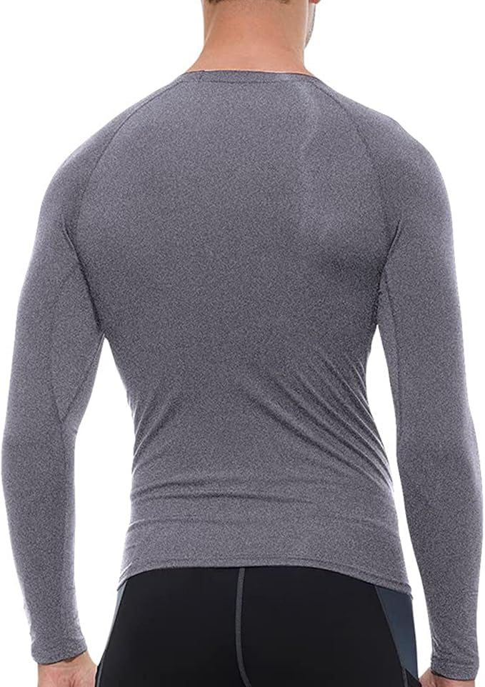 SPVISE 1 or 3 Pack Men's Compression Shirts Long Sleeve Workout Gym T-Shirt Running Top Cool Dry Sports Baselayer Undershirts