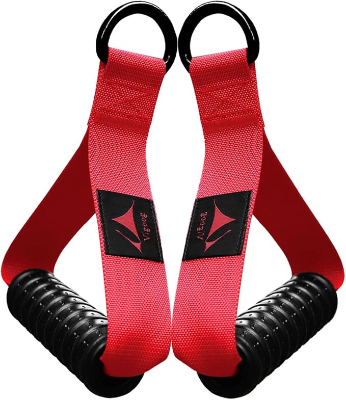 Heavy Duty Exercise Handles, Ultra-Durable Rubber Workout Grip Attachments for Cable Machines, LAT Pulldown, Resistance Bands, Home Gym and Commercial Fitness Equipment