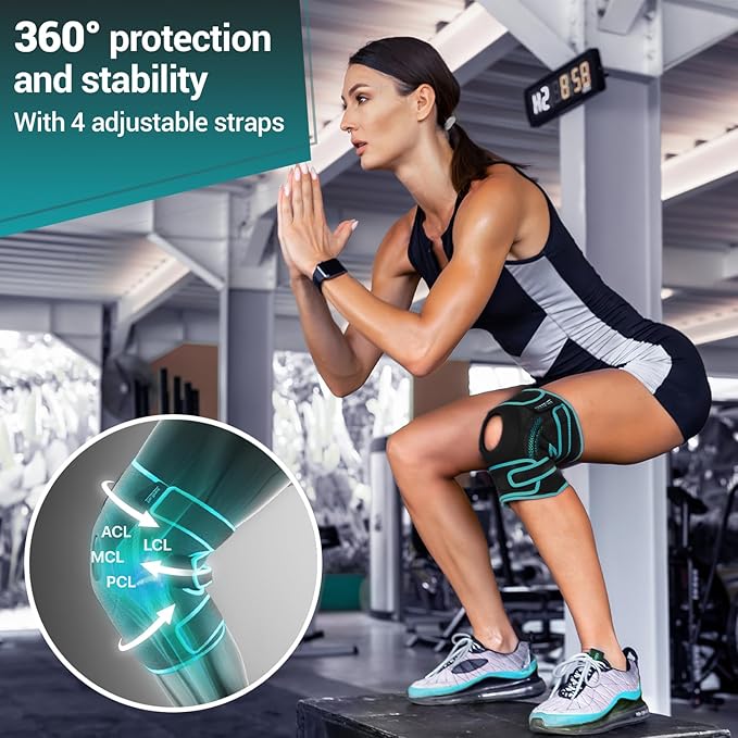 DR. BRACE ELITE Knee Brace with Side Stabilizers & Patella Gel Pads for Maximum Knee Pain Support and fast recovery for men and women-Please Check How To Size Video (Earth, X-Large)