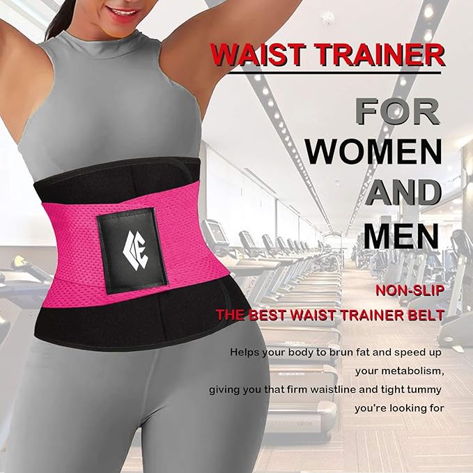 ChongErfei Waist Trainer Belt for Women Man - Waist Trimmer Ab Belt - Tummy Control Body Shaper