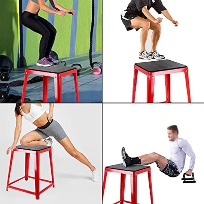 Plyometric Platform Boxes Fitness Steel Plyo Box Exercise Jump Box Step Up Plyometrics Box Jumping Agility Box For Exercise Fit Training Conditioning