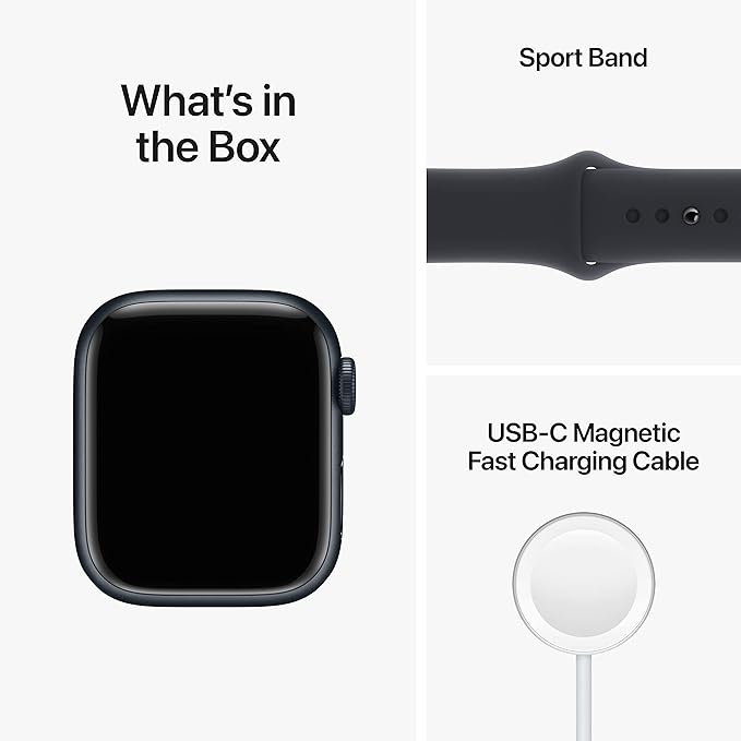 Apple Watch Series 8 [GPS + Cellular, 41mm] - Midnight Aluminum Case with Midnight Sport Band, S/M (Renewed)