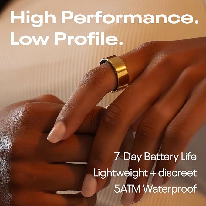 Reebok Smart Ring for Women or Men - Matte Silver - Subscription Free - The Next Generation of Wearable Technology - Fitness and Sleep Tracker - Monitors Wellbeing and Recovery