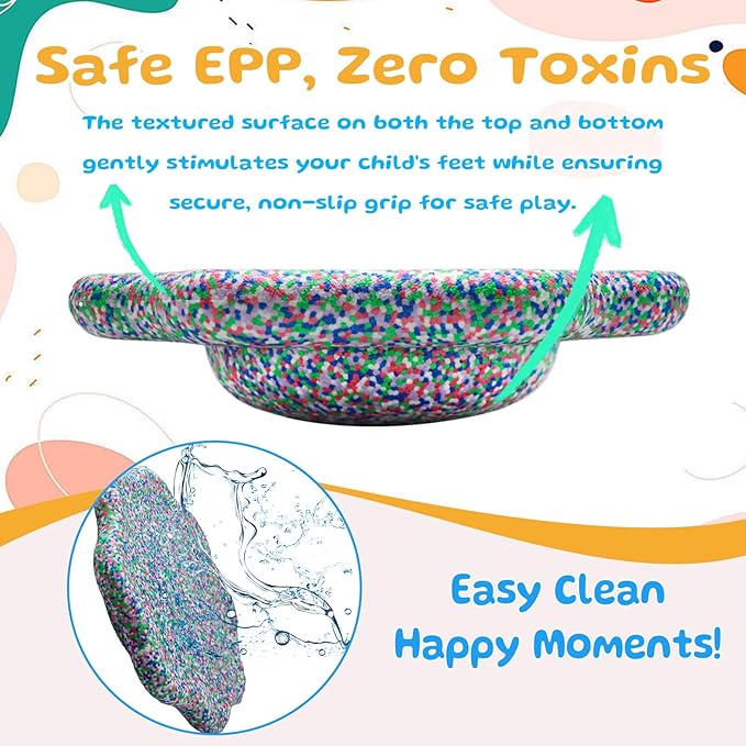 EPP Balance Board Kids for Stepping Stones for Kids - Foam Toddler Balance Board for Sensory Training Indoor Outdoor for Boys Girls