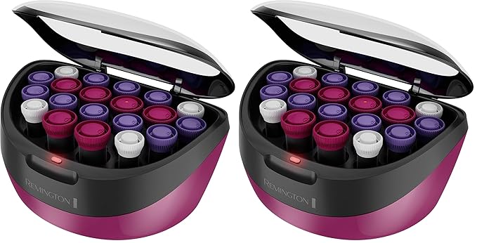Remington Ionic Conditioning Hair Setter, 20 Velvet Rollers, 6 Large (1¼”), 10 Medium (1"), 4 Small (¾”), Blowout Style Hair Curlers (Pack of 2)